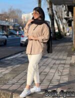 شومیز لینن پایین هلال آروشا
