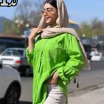 شومیز کتان مدل رز