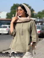 شومیز لینن سوزنی