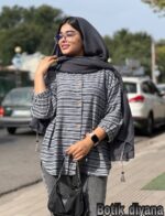شومیز راه راه مدل نلا