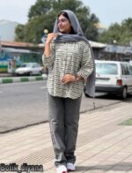 شومیز راه راه مدل نلا
