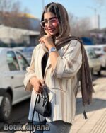 کت لینن راه راه مدل پرستا