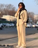 کت و شلوار لینن مدل پرنا بوتیک دیانا