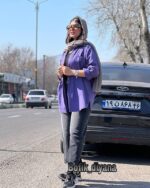 شومیز کتان پایین هلال