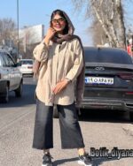 شومیز کتان پایین هلال