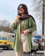 شومیز کتان جیب در دار