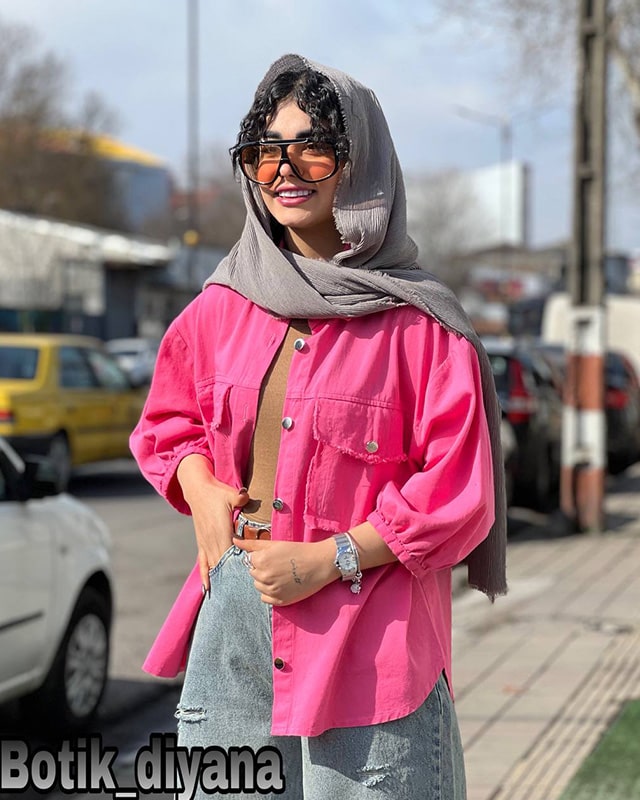 شومیز کتان مدل سیناز