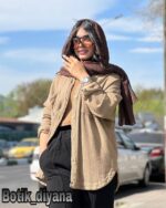 شومیز لینن حصیری مدل آزی