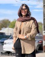 شومیز لینن حصیری مدل آزی