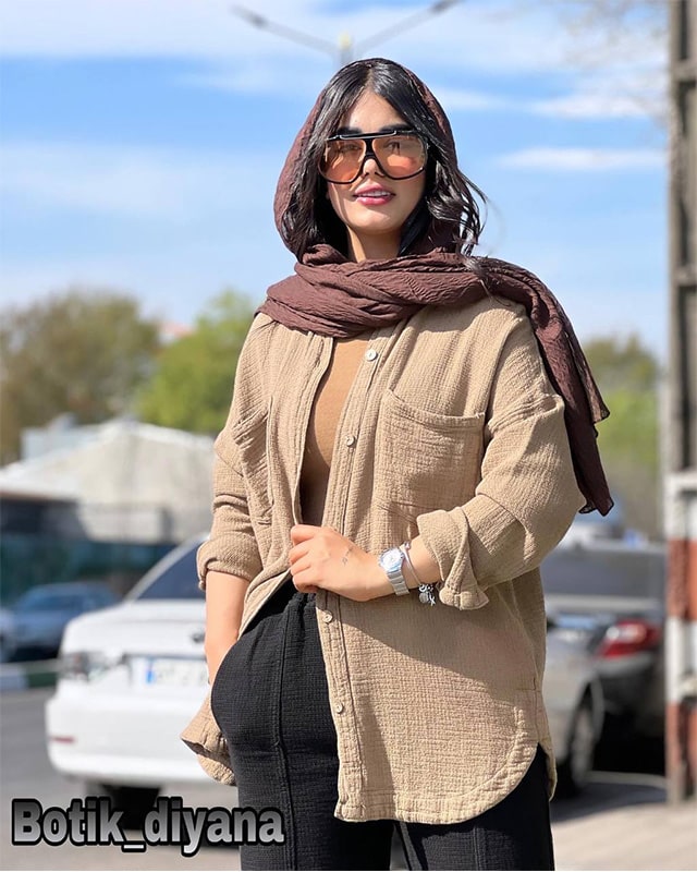 شومیز لینن حصیری مدل آزی