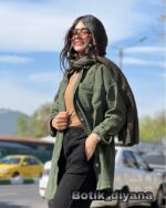 شومیز لینن حصیری مدل آزی