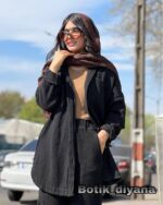 شومیز لینن حصیری مدل آزی