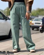 شلوار بگ کتان رنگی