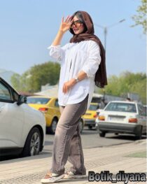 شومیز کتان مدل سانی