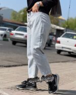 شلوار مام کتان رنگی