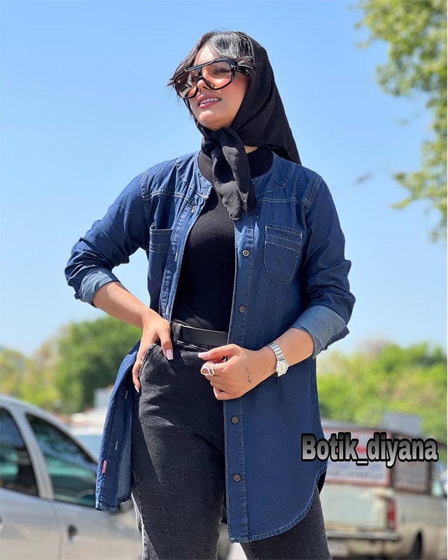شومیز جین کاغذی مدل دلو