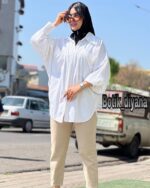 شومیز کتان مدل ملورا