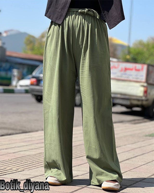 شلوار بگ لینن