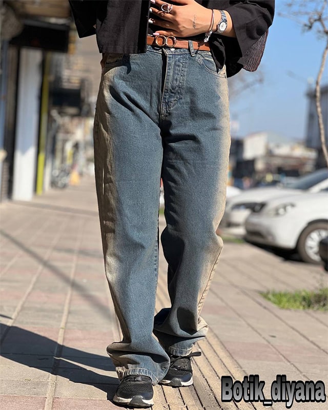 شلوار نیم بگ حین آبرنگی