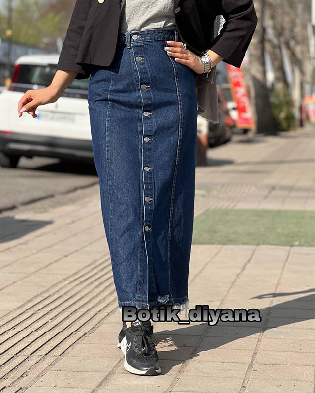 دامن جین ترک