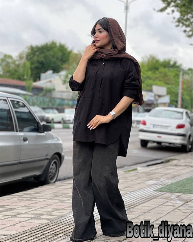 شومیز کتان مدل ایلماه