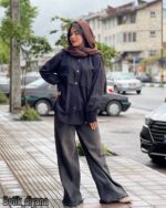 شومیز کتان مدل پرناک