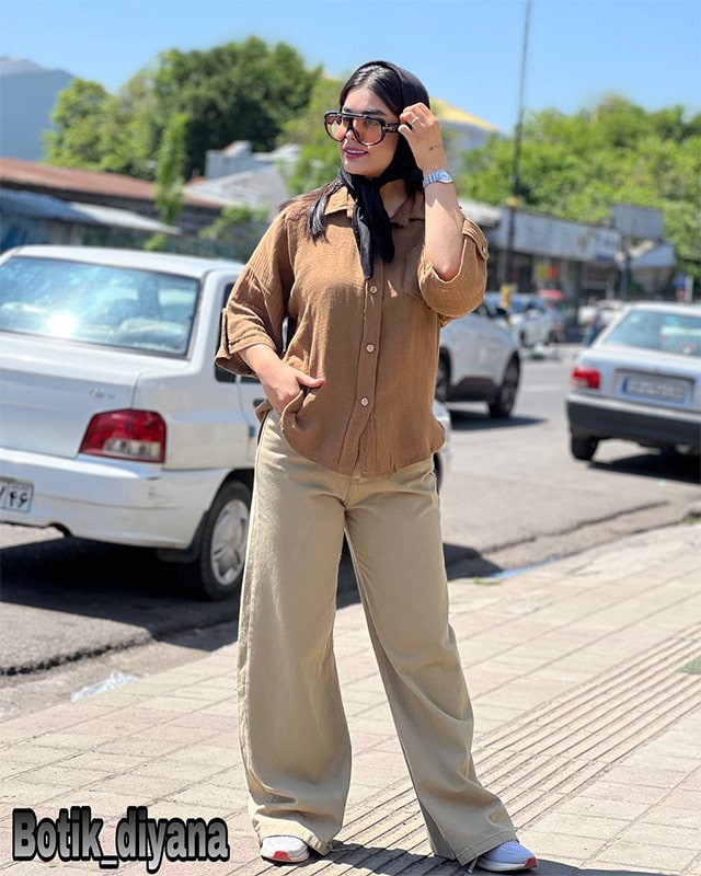 شومیز لینن مدل نیوکا