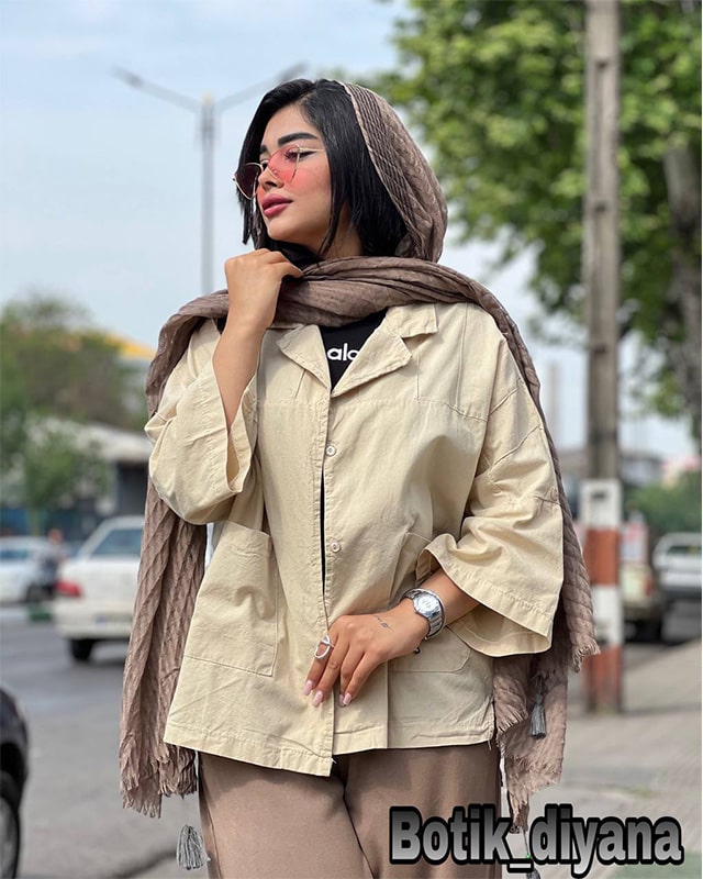 شومیز لینن مدل لاونا