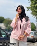 شومیز لینن مدل لاونا