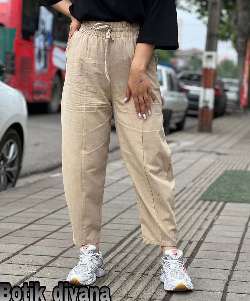 شلوار مام لینن