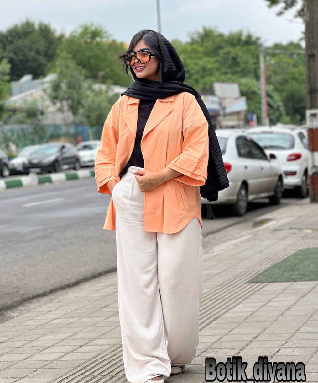 شومیز لینن آف مدل موگه