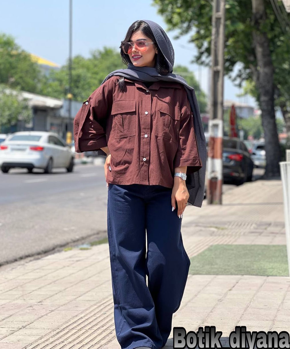 شومیز لینن مدل سلدا