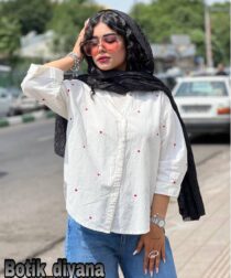شومیز گلدوزی مدل سانتا بوتیک دیانا