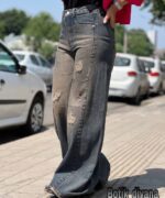 شلوار شافل جین ترک لوسیا