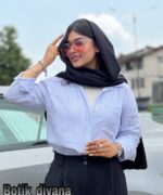 شومیز راه راه مدل بیسان