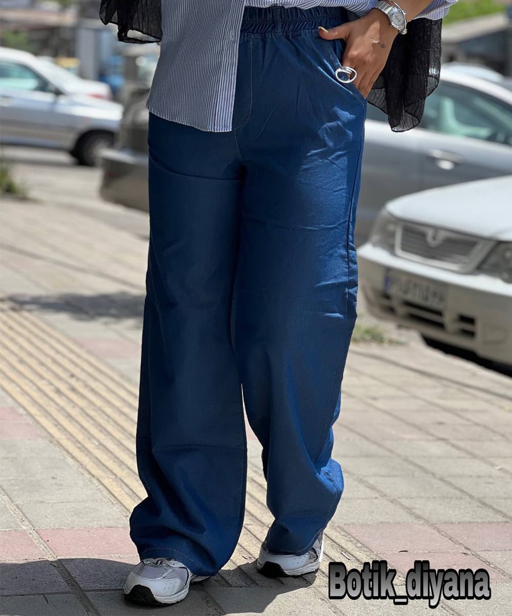 شلوار بگ جین کاغذی
