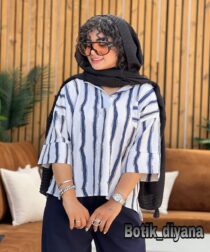 شومیز راه راه مدل مارگاریت