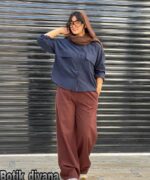 شومیز لینن ترک دخترانه