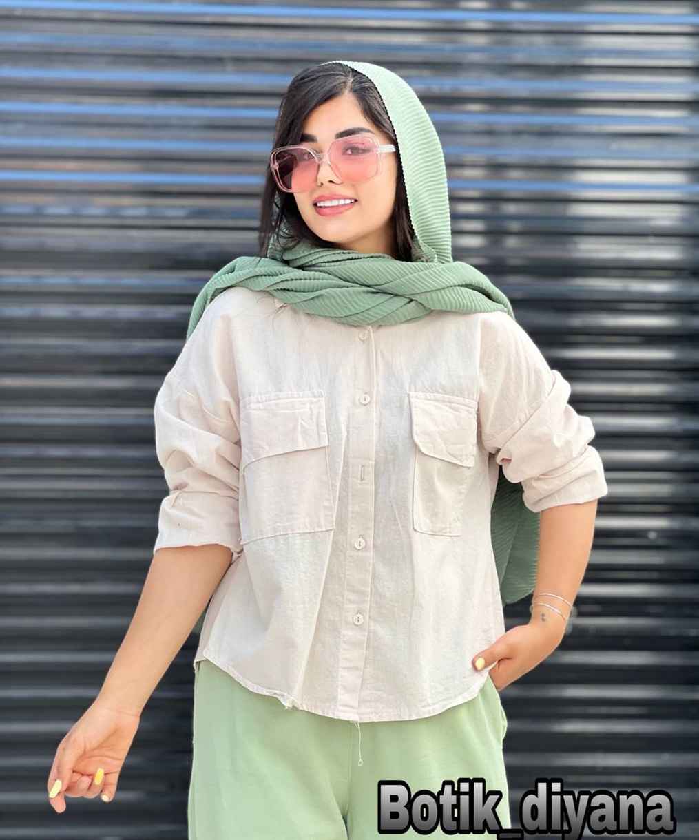 شومیز لینن ترک دخترانه