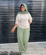 شومیز لینن ترک دخترانه