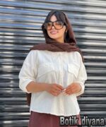 شومیز لینن ترک دخترانه