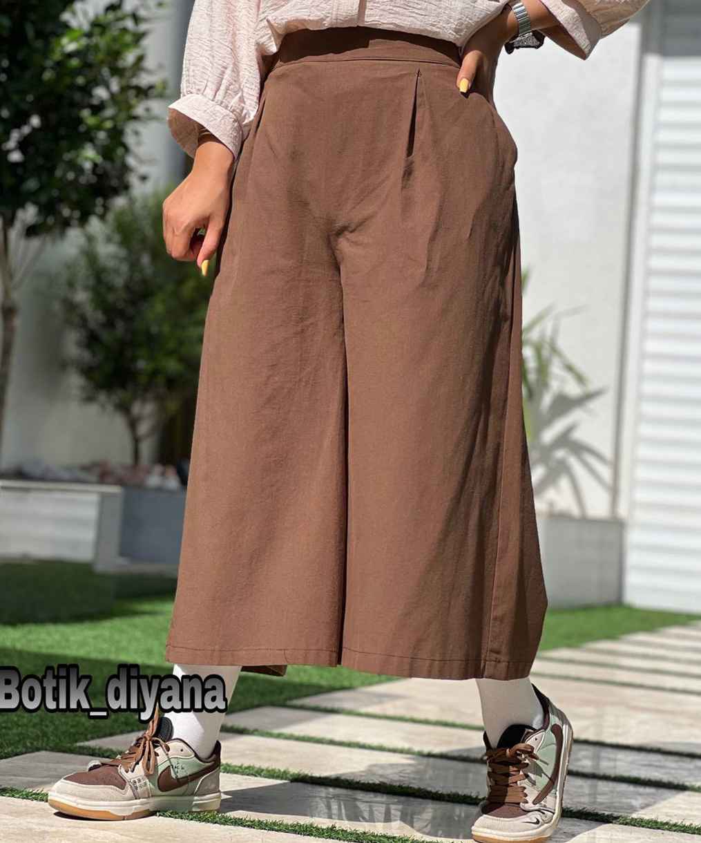 شلوار واید لگ لینن بوتیک دیانا