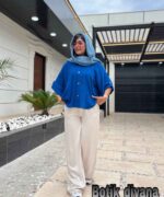 شومیز دخترانه کنفی مدل پارنا