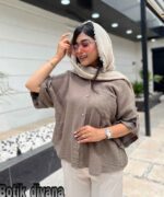 شومیز دخترانه کنفی مدل پارنا