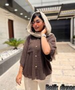 شومیز دخترانه کنفی مدل پارنا