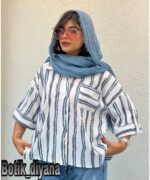 شومیز راه راه مدل ساندا