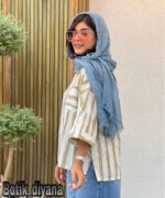 شومیز راه راه مدل ساندا