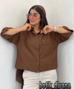 شومیز لینن مدل تینو