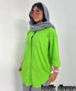 شومیز کتان رنگی