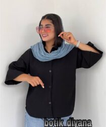 شومیز پشت دکمه مدل سوزان